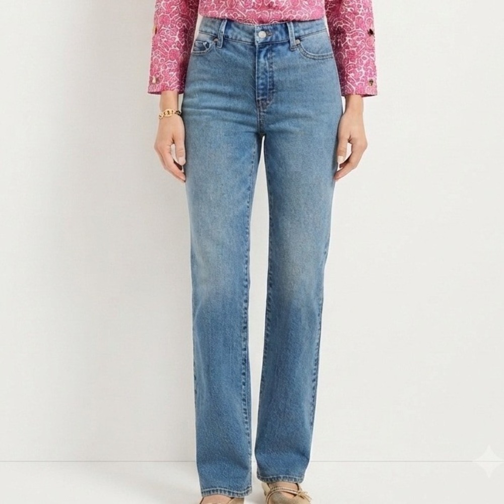 Talbots Barely Boot Jeans‎ Women 8P Blue Sutton Wash Stretch Denim Pants